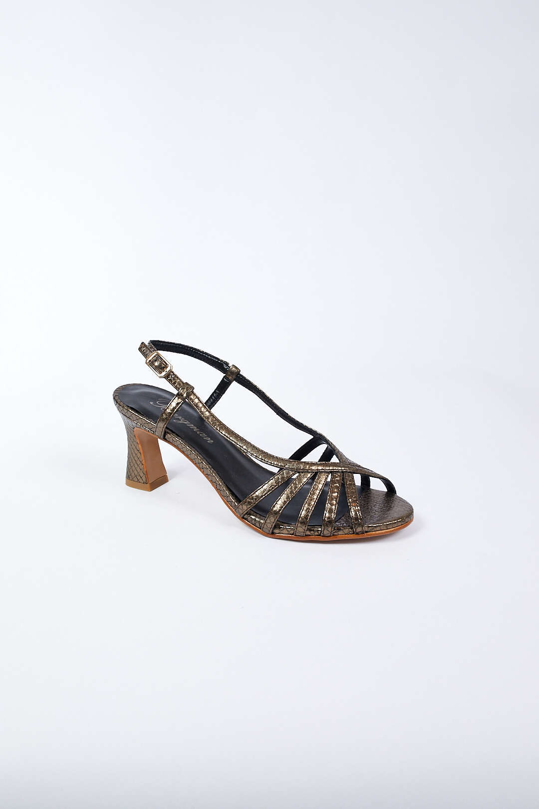 SANDALIA ESCAMADA BRONCE